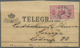 Br Schweden: 1892/1961, Partie Mit Neun Frankierten Telegramm-Umschlägen, Gratulations-Telegramme (Brie - Unused Stamps