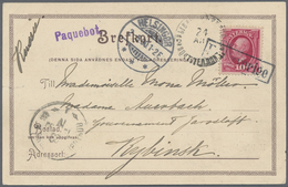 Br Schweden - Stempel: 1845/1957, Collection Of About 36 Letters/cards, Nearly All With Ship-post Cance - Autres & Non Classés