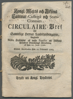 Br Schweden - Besonderheiten: 1752/1999, 26 Verordnungen, "CIRCULAIRE-BREFE", "KUNDIDORELSE" U.ä., Teil - Sonstige & Ohne Zuordnung