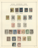 O Schweiz: 1850/1976, Gestempelte Alte Sammlung Auf Schaubek-Blättern, Ab Einem Gutem Teil Klassik Mit - Neufs