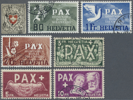 O Schweiz: 1850/1975, Gestempelte Sammlung Mit Einigen Besseren Marken / Blocks In Altem Vordruckalbum - Unused Stamps