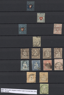 O/*/Brfst Schweiz: 1850/1943, Meist Gestempelter Sammlungsposten Im Steckbuch Ab Rayon/Strubel, Etwas Untersch - Unused Stamps