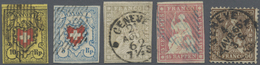 O/Br Schweiz: 1850/2000, Sehr Schöne, Teils Mehrfach Geführte Gestempelte Sammlung Ab Den Rayon-Ausgaben. - Unused Stamps