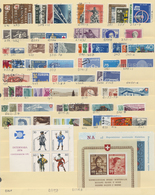 O/*/** Schweiz: 1854/1980 (ca.), Reichhaltiger Und Dicht Gesteckter Lagerposten Auf Stecktafeln, Alles In G - Unused Stamps
