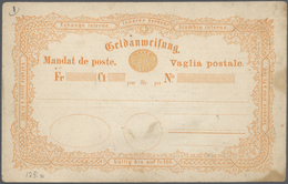 GA Schweiz - Ganzsachen: 1867-1905 GELDANWEISUNGEN: Spezialisierte Sammlung Von 94 Geldanweisungen, Mei - Interi Postali