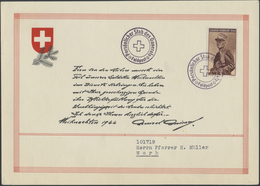 Schweiz - Besonderheiten: 1914/1945: Soldaten-Marken Der Aktivdienst/Vigneten. Eine Marke Auf Briefs - Autres & Non Classés