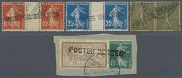 O/Brfst/* Serbien: 1916/1918, French Occupation Of Corfou/Serbian Government-in-exile, Group Of Eight Stamps: - Serbien