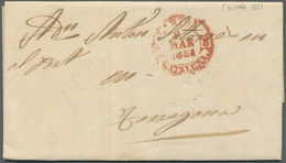 Br Spanien: 1815/1853, 29 Stampless Letter And Two Fronts Including Some Incoming Mail To Spain. Mostly - Gebruikt