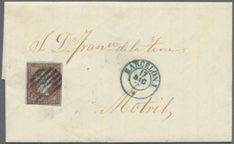 Br Spanien: 1855/1875, About 100 Franked Folded Letters In Clean Condition. All Franked With 4 C. Stamp - Gebraucht