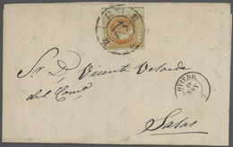 Br Spanien: 1851-1880 About 500 Covers And Cover-fronts With Various Frankings And Interesting Postmark - Used Stamps