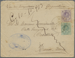 Br Spanien: 1922-1943: Group Of 10 Covers To ARGENTINA, With Interesting Frankings, Airmail And Various - Gebruikt