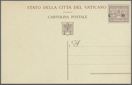 GA Vatikan - Ganzsachen: 1945,12.7.: Ca. 1400 Ungebrauchte Exemplare Der Überdruck-Gansachenpostkarte 1 - Postwaardestukken