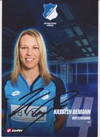 Original Women Football Autograph Card KRISTIN DEMANN Frauen Bundesliga 2016 / 17 TSG HOFFENHEIM - Handtekening