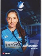 Original Women Football Autograph Card MARTINA MOSER Frauen Bundesliga 2016 / 17 TSG HOFFENHEIM - Autografi