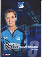 Original Women Football Autograph Card CHRISTINE SCHNEIDER Frauen Bundesliga 2016 / 17 TSG HOFFENHEIM - Autografi