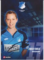 Original Women Football Autograph Card EMILY EVELS Frauen Bundesliga 2016 / 17 TSG HOFFENHEIM - Handtekening