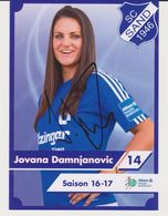 Original Women Football Autograph Card JOVANA DAMNJANOVIC Frauen Bundesliga 2016 / 17 SC SAND - Autografi