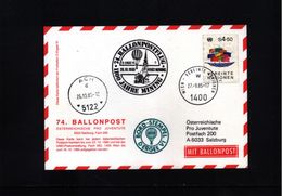Austria / Oesterreich 1985 Ballonpost Interesting Card - Globos