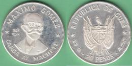 1977-MN-112 CUBA 1977 20$ FINE 925 SILVER PROOF. MAXIMO GOMEZ. 26gr UNC. - Cuba