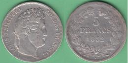 M256 FRANCE SILVER 5fr LOUIS PHILLIPPE I 1832 D. LION. - Andere & Zonder Classificatie