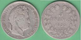 M258 FRANCE SILVER 5fr LOUIS PHILLIPPE I 1833 W. LILLE. - Altri & Non Classificati