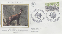 Enveloppe  FDC  1er  Jour  ANDORRE   ANDORRA   Isard   EUROPA    1986 - 1986