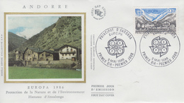 Enveloppe  FDC  1er  Jour  ANDORRE   ANDORRA   EUROPA    1986 - 1986