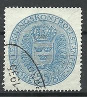 SCHWEDEN Sweden Revenue Tax O 1935 Inteckningskontrollstämpel 25 Öre O Watermarked - Fiscali