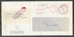 Affranchissement Mécanique 11Fr. De BRUXELLES 1 Le 20.10.1964 Sur Lettre Exprès (publicité PHILIPS) Avec Papillon Et Tex - Other & Unclassified