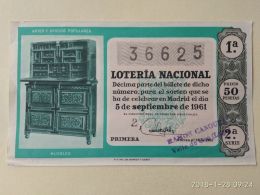 Lotteria Nazionale Spagnola  1961 - Andere & Zonder Classificatie
