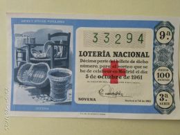 Lotteria Nazionale Spagnola  1961 - Otros & Sin Clasificación