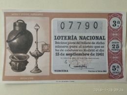 Lotteria Nazionale Spagnola  1961 - Autres & Non Classés