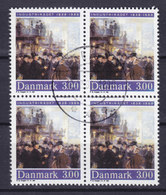 Denmark 1988 Mi. 924    3.00 (Kr) Dänischer Industrie Gemälde Von Painting P.S. Krøyer 4-Block - Blokken & Velletjes