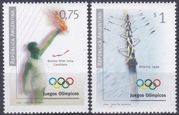 Argentinien Argentina 1996 Sport Spiele Olympia Olympics Atlanta Fackel Torch Rudern Rowing, Mi. 2305-6 ** - Nuovi