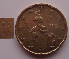 N. 65 ERRORE EURO !!! 20 CT. 2002 ITALIA ESUBERO LEGGENDA !!! - Errores Y Curiosidades