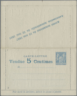 GA Thematik: Anzeigenganzsachen / Advertising Postal Stationery: 1887, France. Advertising Letter Card - Ohne Zuordnung