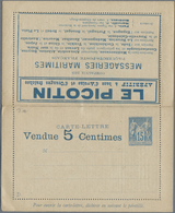 GA Thematik: Anzeigenganzsachen / Advertising Postal Stationery: 1887, France. Advertising Letter Card - Non Classificati