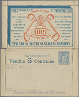 GA Thematik: Anzeigenganzsachen / Advertising Postal Stationery: 1887, France. Advertising Letter Card - Non Classés