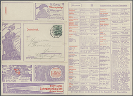 GA Thematik: Anzeigenganzsachen / Advertising Postal Stationery: 1908, German Empire. Advertising Lette - Ohne Zuordnung