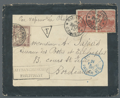 Br Thematik: Eisenbahn / Railway: 1896, Uruguay, Mourning Envelope Addressed To France Bearing Yvert 10 - Treinen