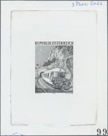 (*) Thematik: Eisenbahn / Railway: 1971, Austria. Proof In Black (marked As 3th Phase/End) For The Issue - Eisenbahnen