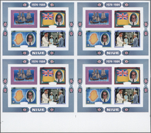 ** Thematik: Flaggen / Flags: 1984, NIUE: 10 Years Of Autonomy Miniature Sheet In An UNCUT IMPERFORATE - Other & Unclassified