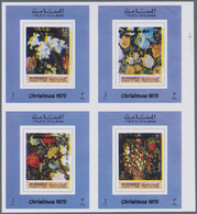 ** Thematik: Flora, Botanik / Flora, Botany, Bloom: 1971, AJMAN-MANAMA: Christmas 'Flower Paintings' Co - Sonstige & Ohne Zuordnung