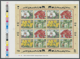 ** Thematik: Flora, Botanik / Flora, Botany, Bloom: 1996, UN Geneva. Imperforate Pane Of 4 Sets Of 4 Sh - Sonstige & Ohne Zuordnung