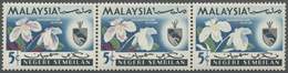 ** Thematik: Flora-Orchideen / Flora-orchids: 1965, Negri Sembilan, 5c. Orchids, Horiz. Strip Of Three, - Orchideen