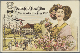 GA Thematik: Flora-Rosen / Flora-roses: 1912, Bavaria. Private Picture Postcard 5pf Luitpold Showing "V - Rosen