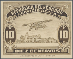 Thematik: Flugzeuge, Luftfahrt / Airoplanes, Aviation: 1929, Ecuador. Original Artist's Drawing For - Flugzeuge