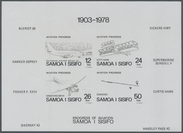 ** Thematik: Flugzeuge, Luftfahrt / Airoplanes, Aviation: 1978, SAMOA: Progress In Aviation Miniature S - Flugzeuge