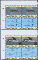 ** Thematik: Flugzeuge, Luftfahrt / Airoplanes, Aviation: 1985, Saint Lucia. Complete Set "Military Air - Flugzeuge