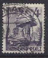 Germany (Rheinland-Pf.) 1948-49 4pf (o) Mi.33 Y B III - Amtliche Ausgaben